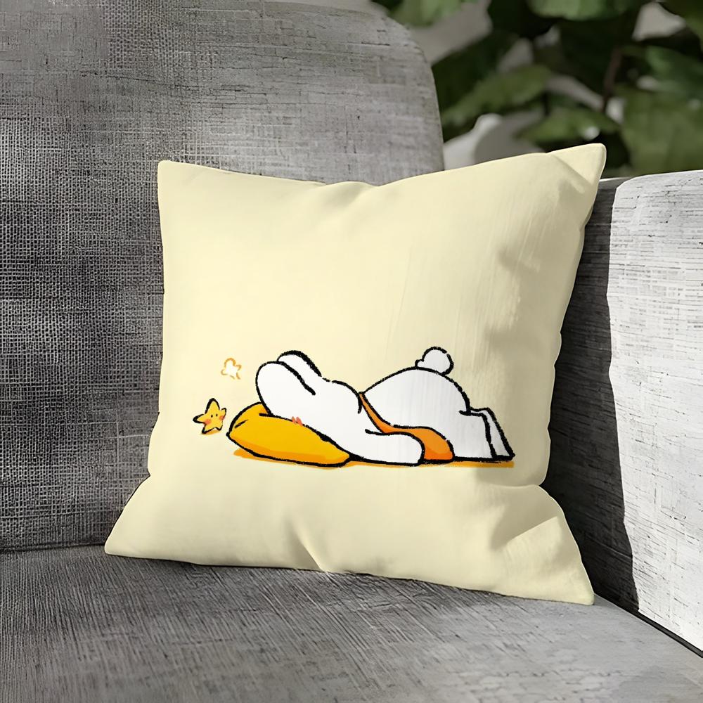 Cute Polar Bear Cartoon Pattern Pillow Case Linen Pillows Case Cushions Case Sofa Pillows Case Decor Home