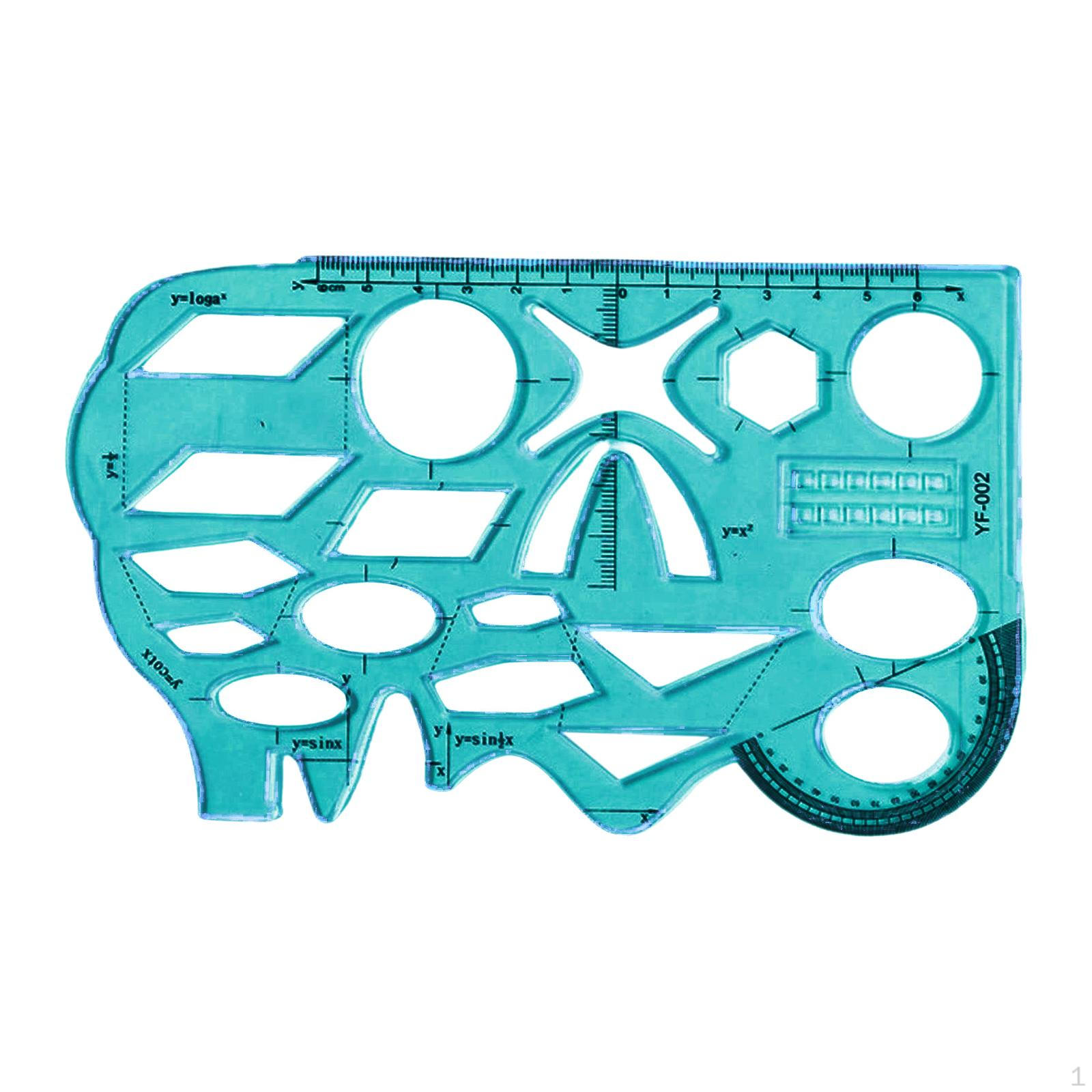 

Multifunctional Geometric Ruler Drawing Template Draft Rulers for Drafting Tailor синій