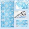 Party Decorations Foil Fringe Curta, 2Pack Snowflake 3.3x6.6ft Tel Foil Fringe Curta Winter Photo Booth Prop Backdrops, Blue Snowflake