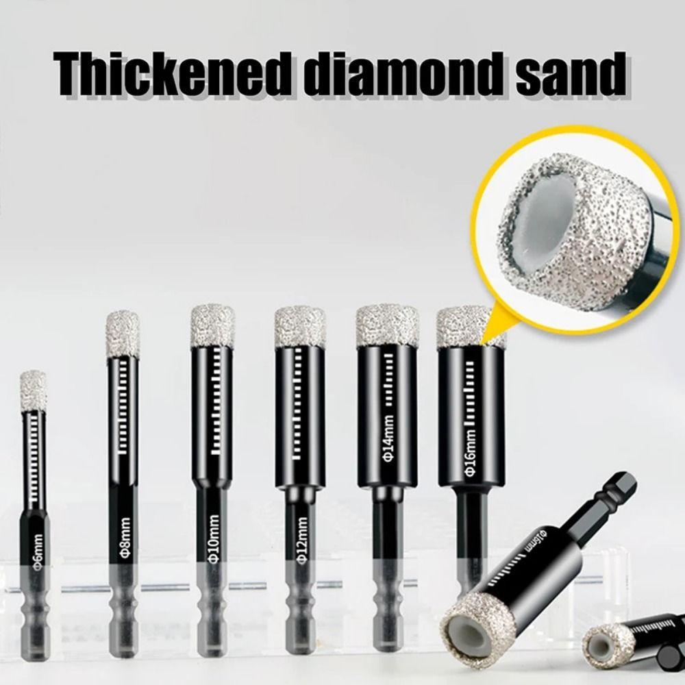 6Pcs 6-16mm Tile Hole Opener Hex Shank Tile Drill Bit  Tile Drilling