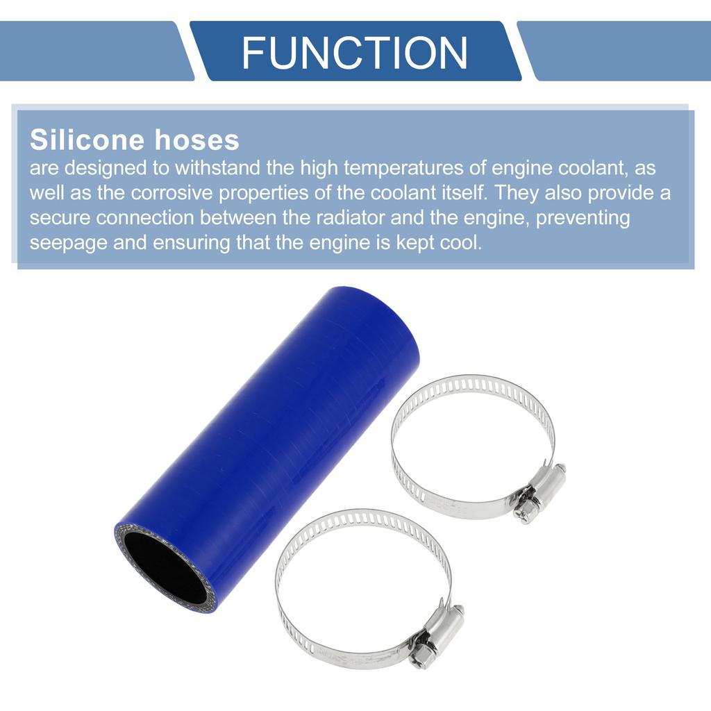 X AUTOHAUX Silicone Hose, Silicone Tube, Intercooler, Turbo, Intake Pipe, Blue, Length 5.0 inches