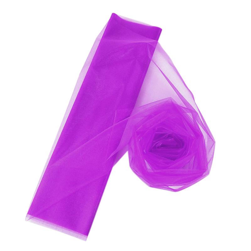 5/10M Organza Roll Fabric Sheer Crystal Tulle Roll Wedding Birthday Party Backdrop Decoration DIY Yarn Chair Sashes Baby Shower