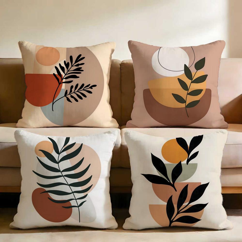 Trend Rustic Geometric Floral Cushion Cover Multi-Scene Pillow Cover for Home & Car - Reversible, Soft & Durable for Daily Use