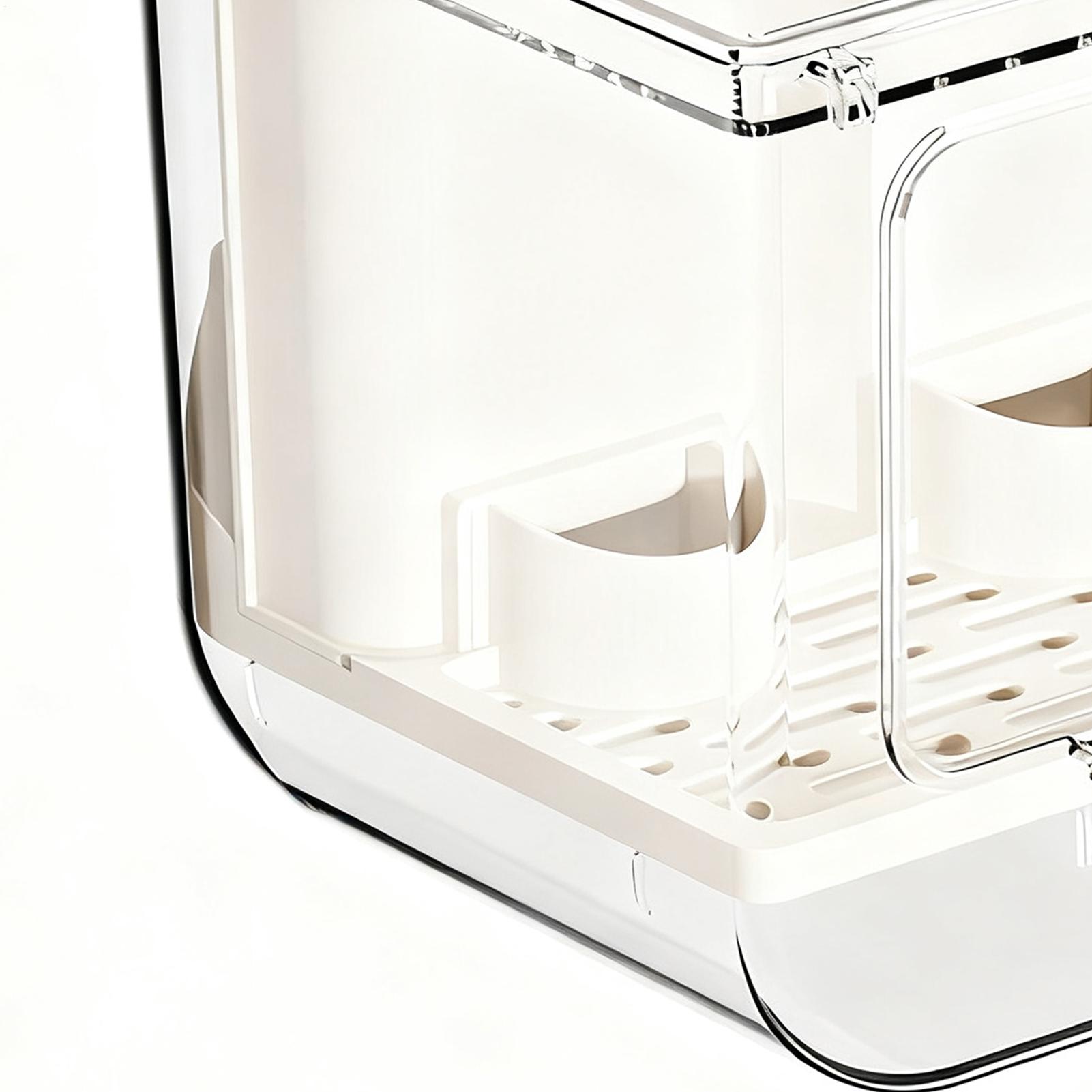 Bird Cage Feeder Transparent Bird Feeding Dispenser Canary Food Container For Conure Parrot Parakeet Cockatoo Canary Finch