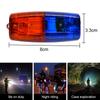 Red&Blue LED Strobe Warning Light Police Shoulder Clip Flashlight Outdoor Running Light USB Rechargeable Safety Helmet Work Lamp