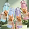 1PC Ginger Fluffy Cat Portrait 750ml Color Plastic Sports Water Bottle Leakproof Flip Straw Lid Suitable for Sports Office Home Use