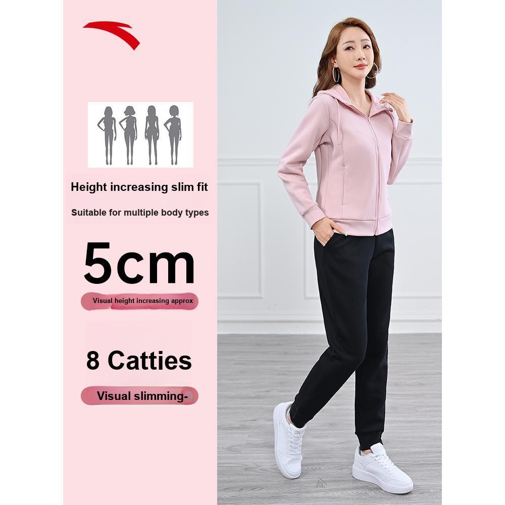 Anta Hooded Cardigan Long Pants Long Sleeve Casual Set Women Sets 962537205-2