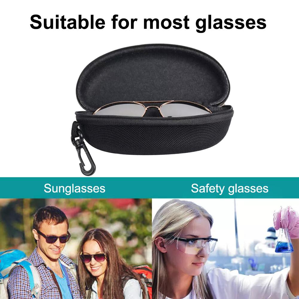 New Fashion Sunglasses Case EVA Eyeglasses Box with Hook Strong Compression Oval Glasses Case Multi-purpose Eyewear Storage Box