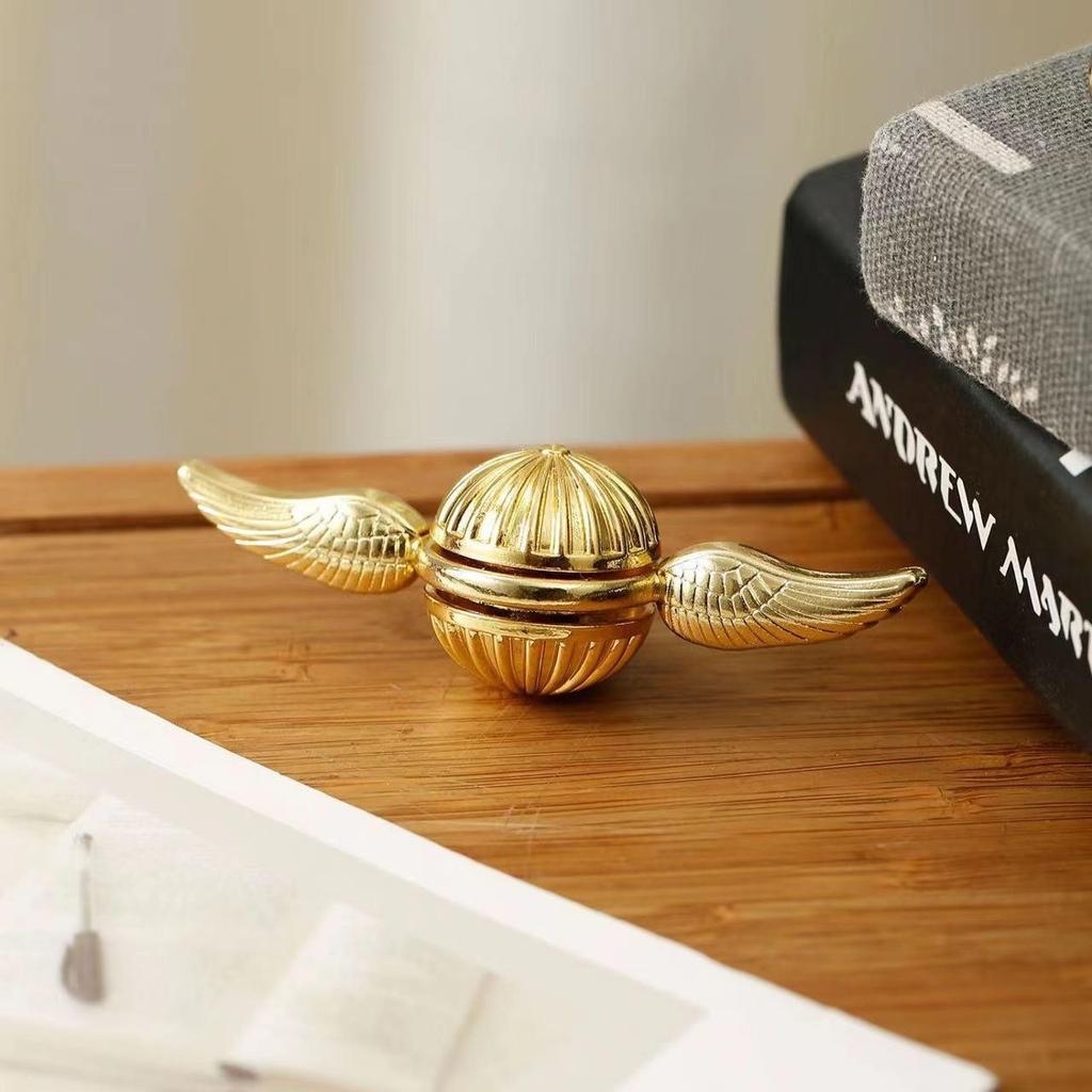 Golden Snitch Fidget Spinner Metal Antistress Hand Fingertip Gyro Rotation Cupid Spinning Top Stress Relief Toys for Kid Adults
