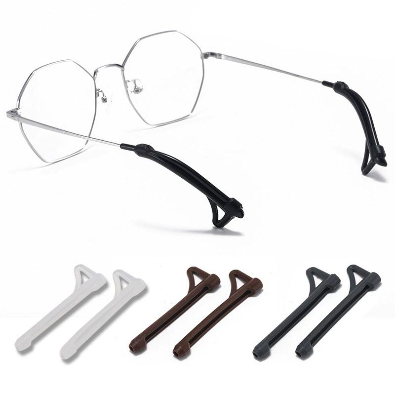 5Pcs Glasses Anti-Slip Silicone Sleeve Eye Frame Leg Drag Fixed Ear Hook Bracket Anti-Drop Artifact Glasses Accessories