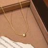 Goldene Blasen-Anhänger-Halskette Damen Minimalistischer Stil Leichter Luxus Kaltes Emotionales Temperament Vielseitige Schlangenknochen-Kette