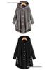 Spring 2026 Women's European-American Plush Button Top, Irregular Solid Color Coat
