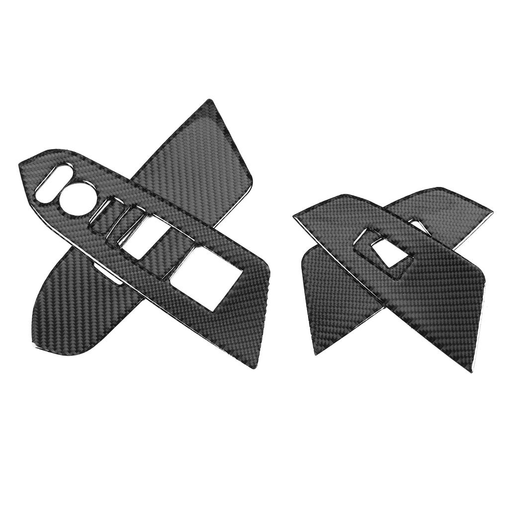 4Pcs Car Interior Window Switch Panel Cover Trim Carbon Fiber Fit for Honda CRV 2016 2019