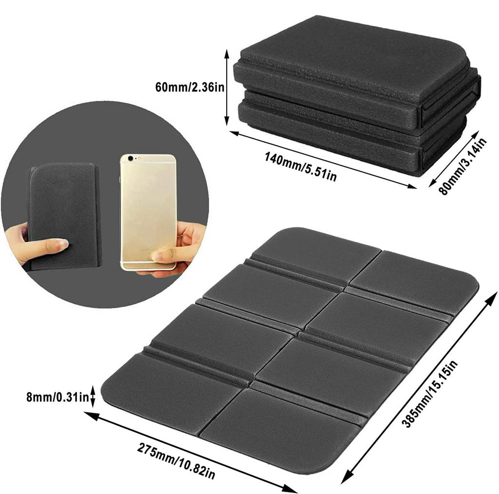 Sauna Leisure Cushion Seat Butt Sauna Easy to For Mountain Sports Storage Bag Included Mat, Foldable, 8-fold Seat, Mat, Compact, Cushion, Mat, Seat,