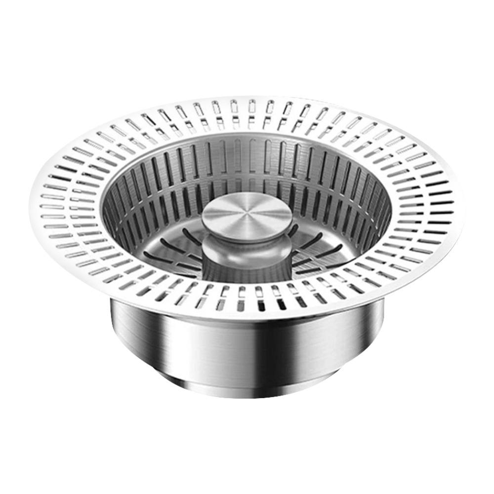 Pop-Up Sink Leak Stopper Stainless Steel Bounce Core Drainer Practical Food Catcher Strainer