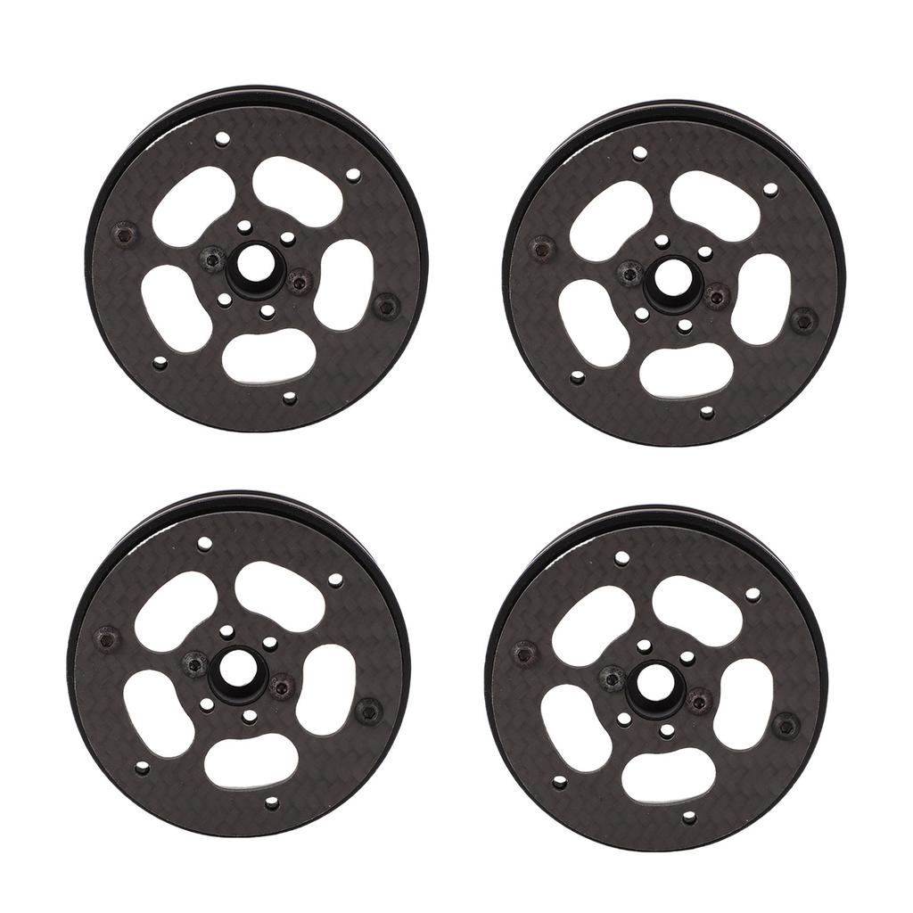 4Pcs Beadlock Wheels 2.2in Ultra Lightweight Composite Material Faceplate for 1 10 RC Crawler Car