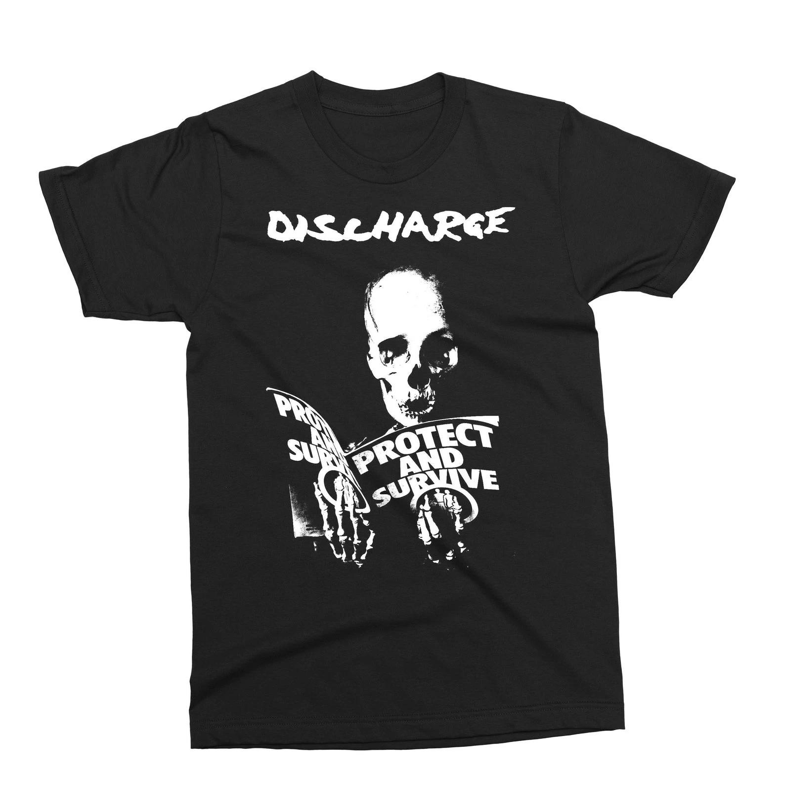 DISCHARGE Protect Survive Shirt D-Beat Punk Crust Hardcore Varukers Exploited 2XL