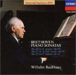 

CD WILHELM BACKHAUS - Beethoven: P Sonata No. 30 POCL9919 Japan Classical Used