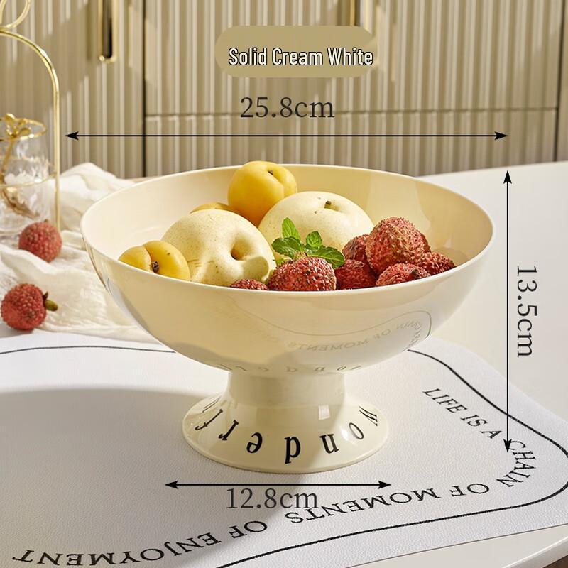 Vintage Style High-Foot Fruit & Snack Plate White Base