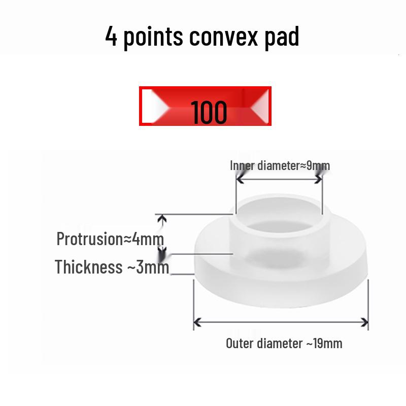 4-Point Shower Head Silicone Gasket & Rubber Washer Set