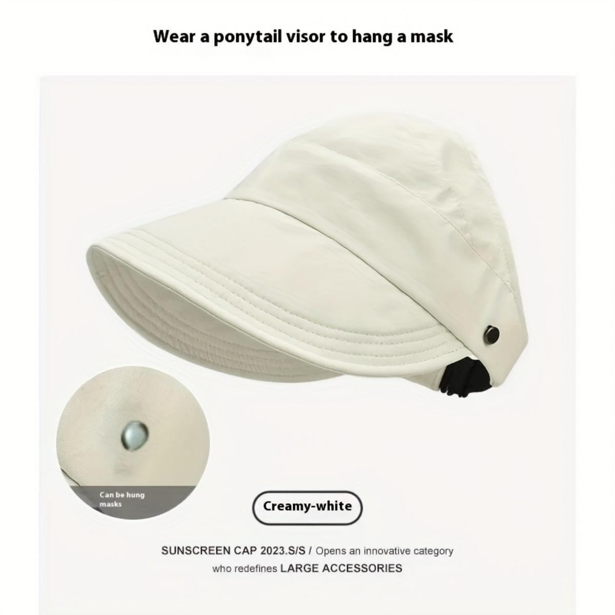 

Дышащая шляпа от солнца | Спортивная быстросохнущая регулируемая шапка с конским хвостом | Легкая и складная, с широким краем | Отлично подходит для езды на велосипеде и пешего туризма one size fits all белый