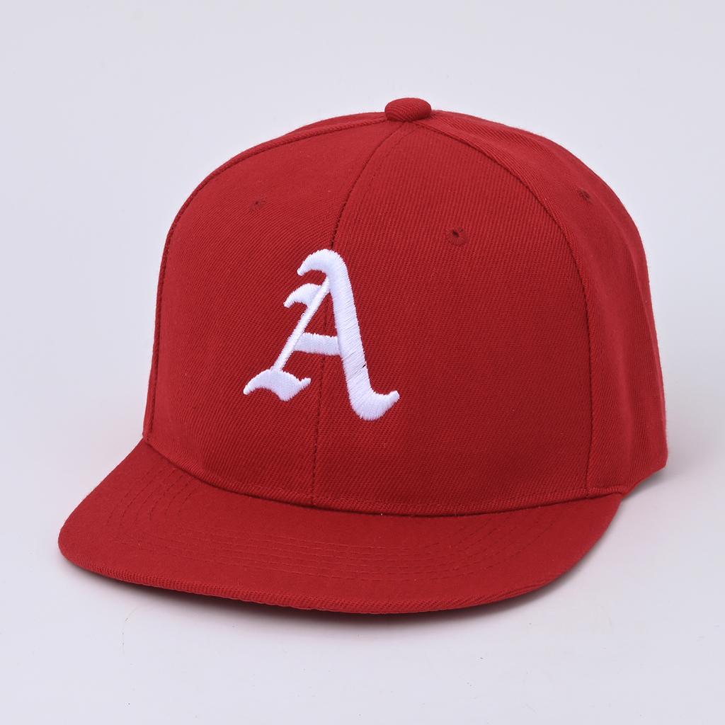 1pc large A letter embroidery flat brimmed kidsren's baseball cap, outdoor sun cap, casual breathable cap, suitable for running