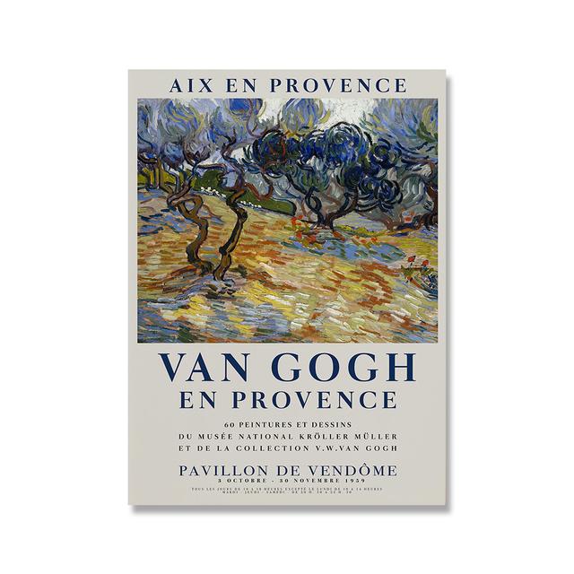 Berømt Van Gogh-kunstner Stjernehimmel Oljemaleri Solsikkeutstilling Plakat Blomst Naturlig veggkunst Lerretsmaleri Hjemmeinnredning Ingen ramme
