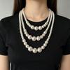 Elegant Multi-layer Faux Pearl Necklace for Women: Luxurious, Simple, and Versatile Fashion Accessory