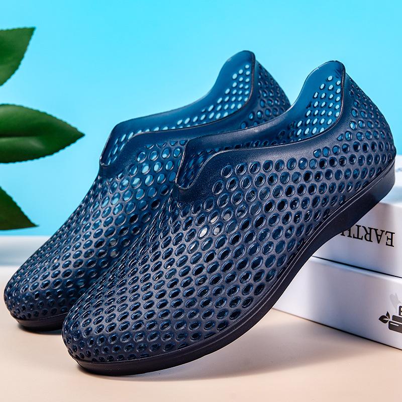 Damen Sommer Rutschfeste PVC Flachabsatz Sandalen