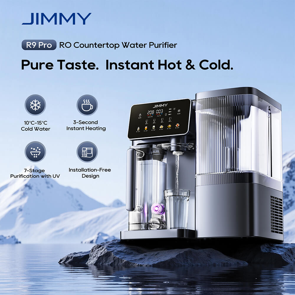 Fuente Purificadora De Agua JIMMY R9 PRO: 7 Etapas De Filtración, Temperaturas Instantáneas Y Diseño Sin Instalación.