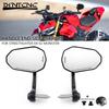 For DUCATI Streetfighter V4 V2 MONSTER +/SP Handle End Mirrors E9 Aluminum Handlebar Bar Rearview V4S V2S 1098 1198 Accessories