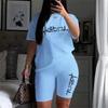 Womens Outfits Casual Vacation Short Sets Sport Jogging T-shirt+shorts 2 Piece Set Clothing Fashion