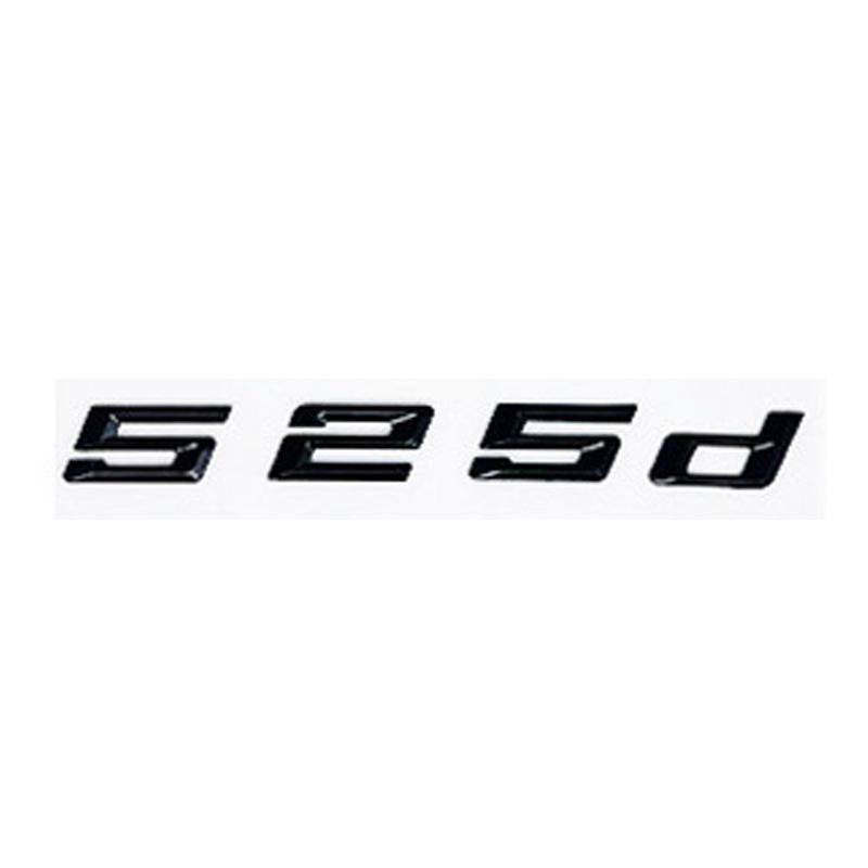 Neues Schriftart Numerisch & Buchstabe ABS Emblem für BMW 5er E39 E60 E61 F10 F11 G30 - 520d 523d 525d 530d 535d 540d Kofferraum Logo Aufkleber pu2