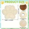20pcs Hand-Drawn Wooden Paw Print Ornaments, Versatile Celebration Decor, DIY Paintable Christmas Tree Holiday Party Decorations