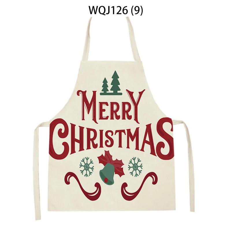 Thuis Vrolijk Kerstmis Serie Keuken Schorten Kerstman Hert Boom Cadeau Bedrukt Vuilafstotend Schort Bakbenodigdheden Kookschorten