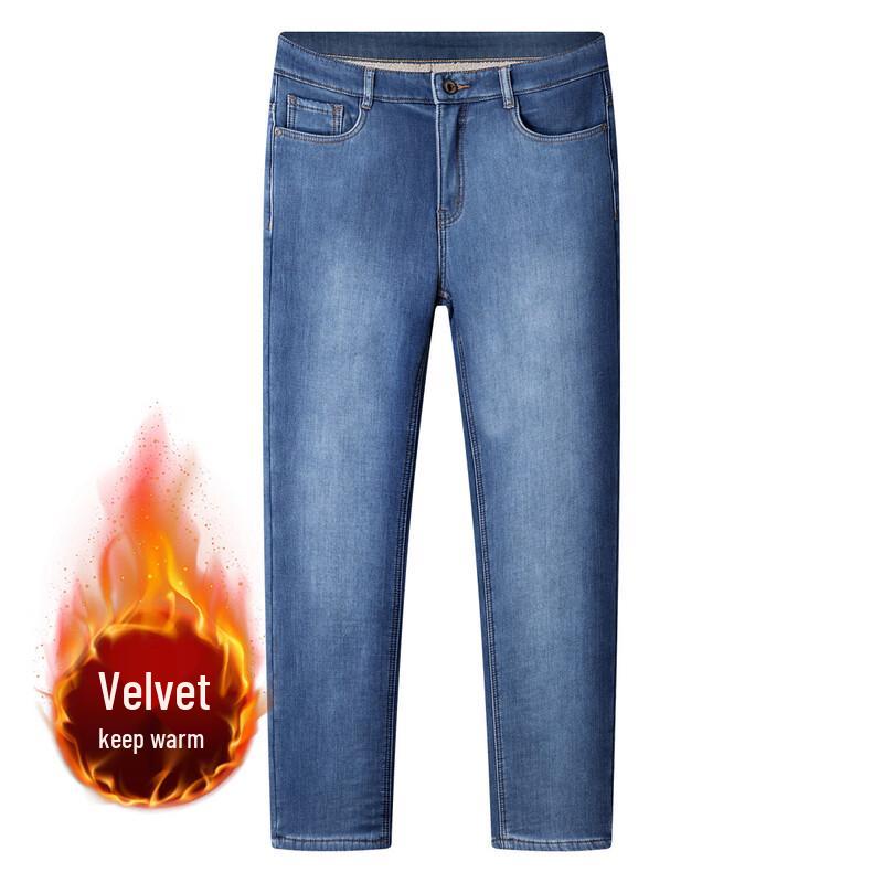 JEEP Men s Fleece-Lined Straight-Leg Jeans 30/170