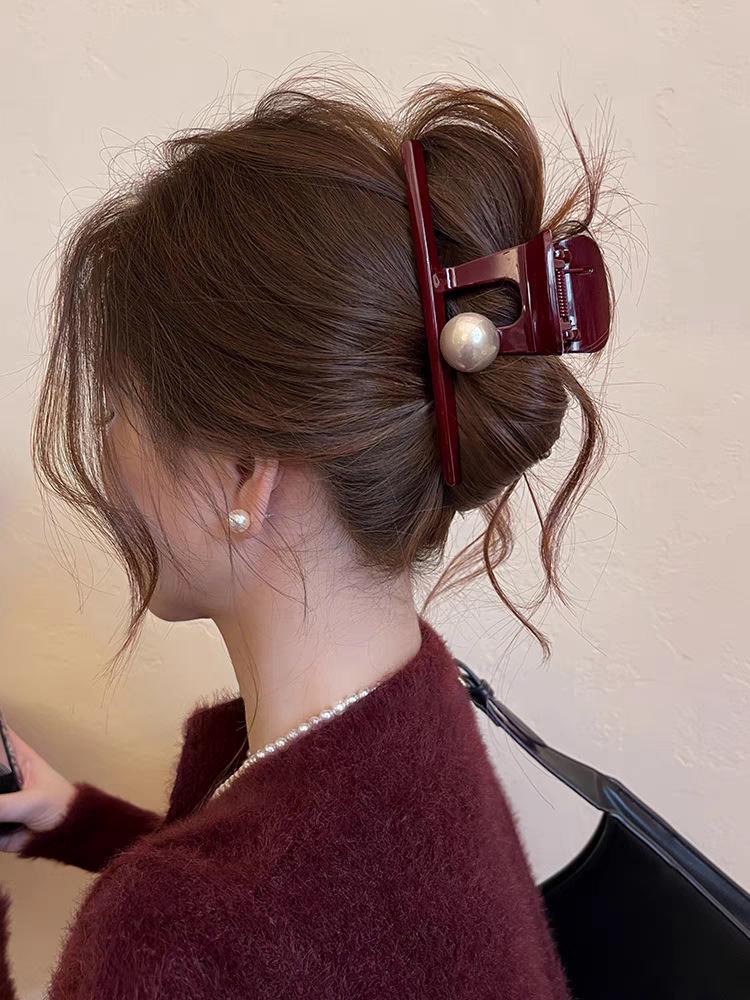 Korean Retro Large Claw Clip for Thick Hair - High-End Updo Hair Claw Clip 2025