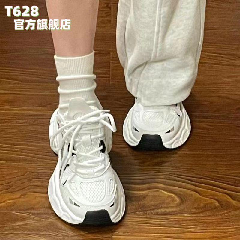 Women's shoes summer net shoes summer breathable casual sports shoes versatile platform white shoes