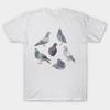 Men Black Print T-shirt Pigeon Party No-Cut Transfer Paper Print Cotton Tshirt