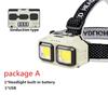 Powerful LED HeadlampTorch USB Rechargeable Flashlight Headlight Waterproof Head Light Camping Fishing Mining Light Lamp Torch