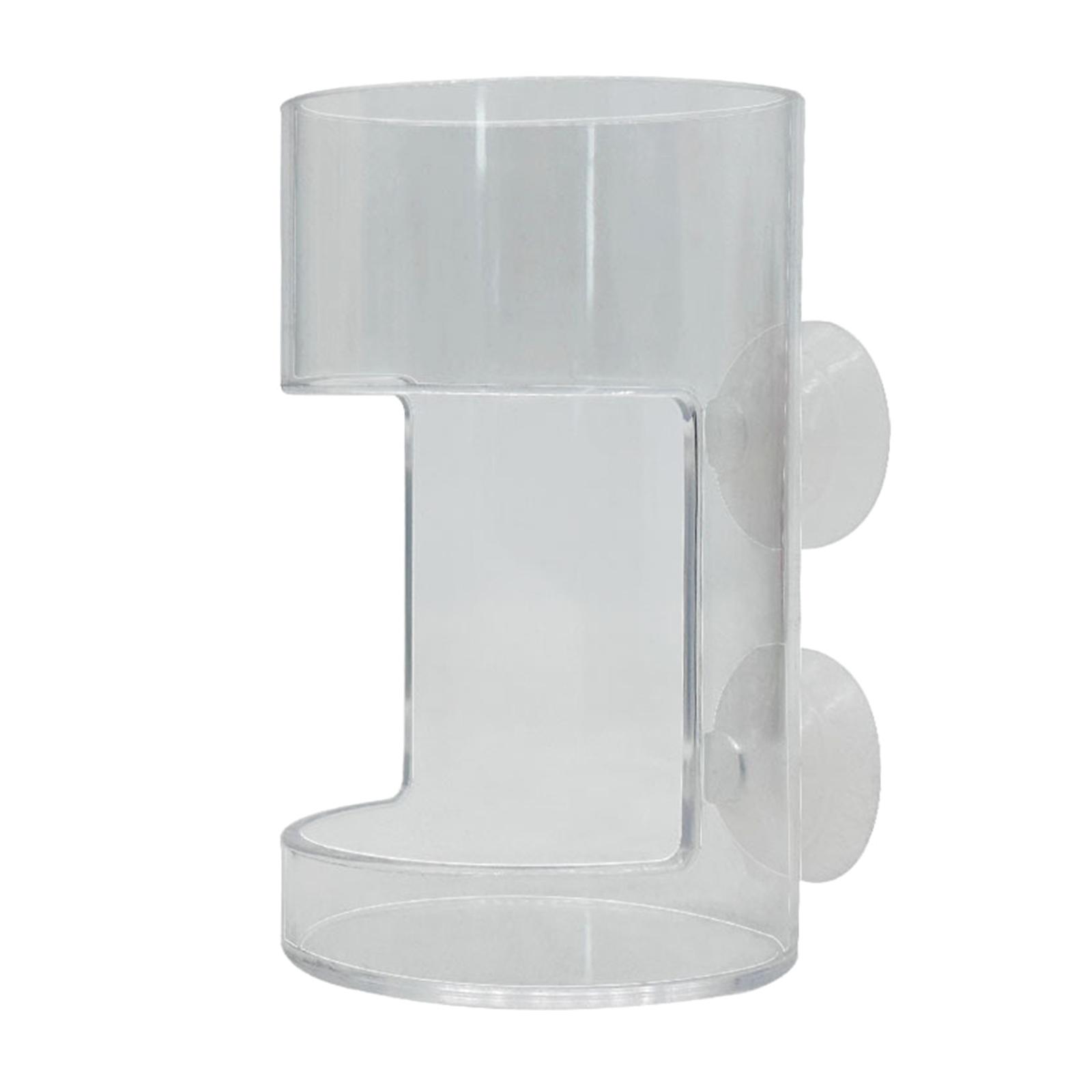 

Лоток для кормления рыбок для аквариума, инструмент для кормления с присоской, миска, легкоочищаемая прозрачная емкость для креветок B