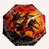 Fantasy Warriors: Epic Battle Scene StickerUmbrella, Portable 3-Fold Compact Umbrella for Men & Women Gift