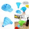 Durable Silicone Portable Retractable Funnels For Home Kitchen Convenient Storage