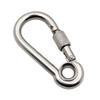 2 Pcs Locking Carabiner Screw Gate Buckle Heavy Duty Carabiner Stainless Steel Screw Lock Carabiner Hooks Durable