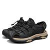 Fashion Mens Beach Shoes Summer New Breathable Mesh Bread Toe Protection Sandals Snug Wear-resistant Casual Anti-collision Sandals