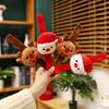 Festive Santa Ring Plush Toy And Charming Reindeer Stuffed Animal Perfect For Holidays