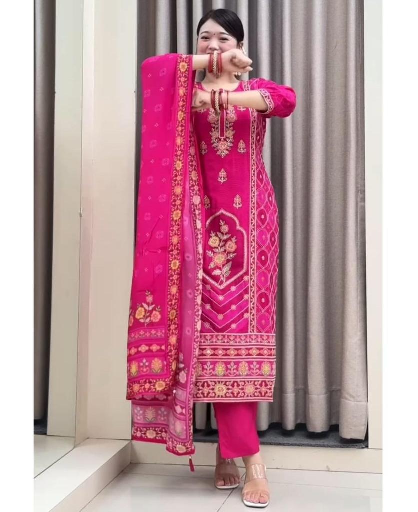 Beautiful Indian Women Salwar Suit Set Indian Bollywood Party Wear Top Tunic Kurti Salwar Kameez