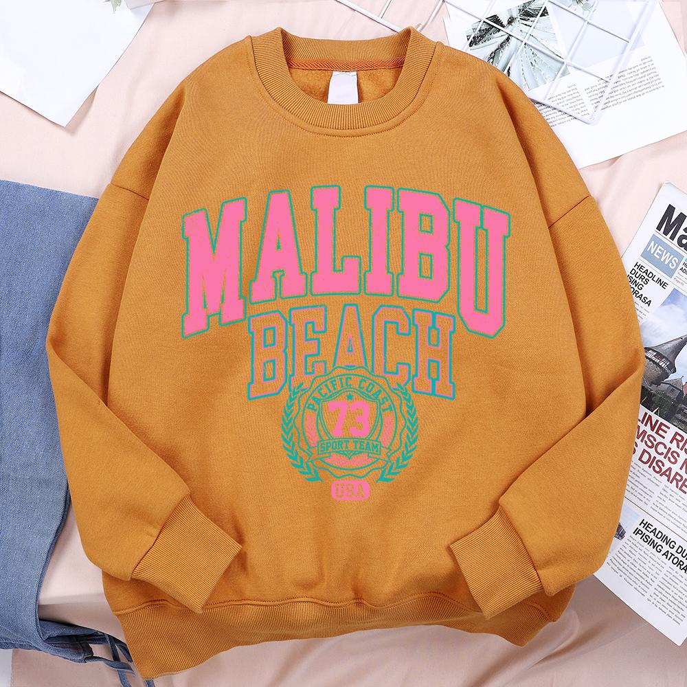 Malibu Beach Usa 73 Hoodie Men Women Loose Sweatshirt Creativity O-Neck Hoodies Street Fashion Oversize Hoody Couple Sportswear