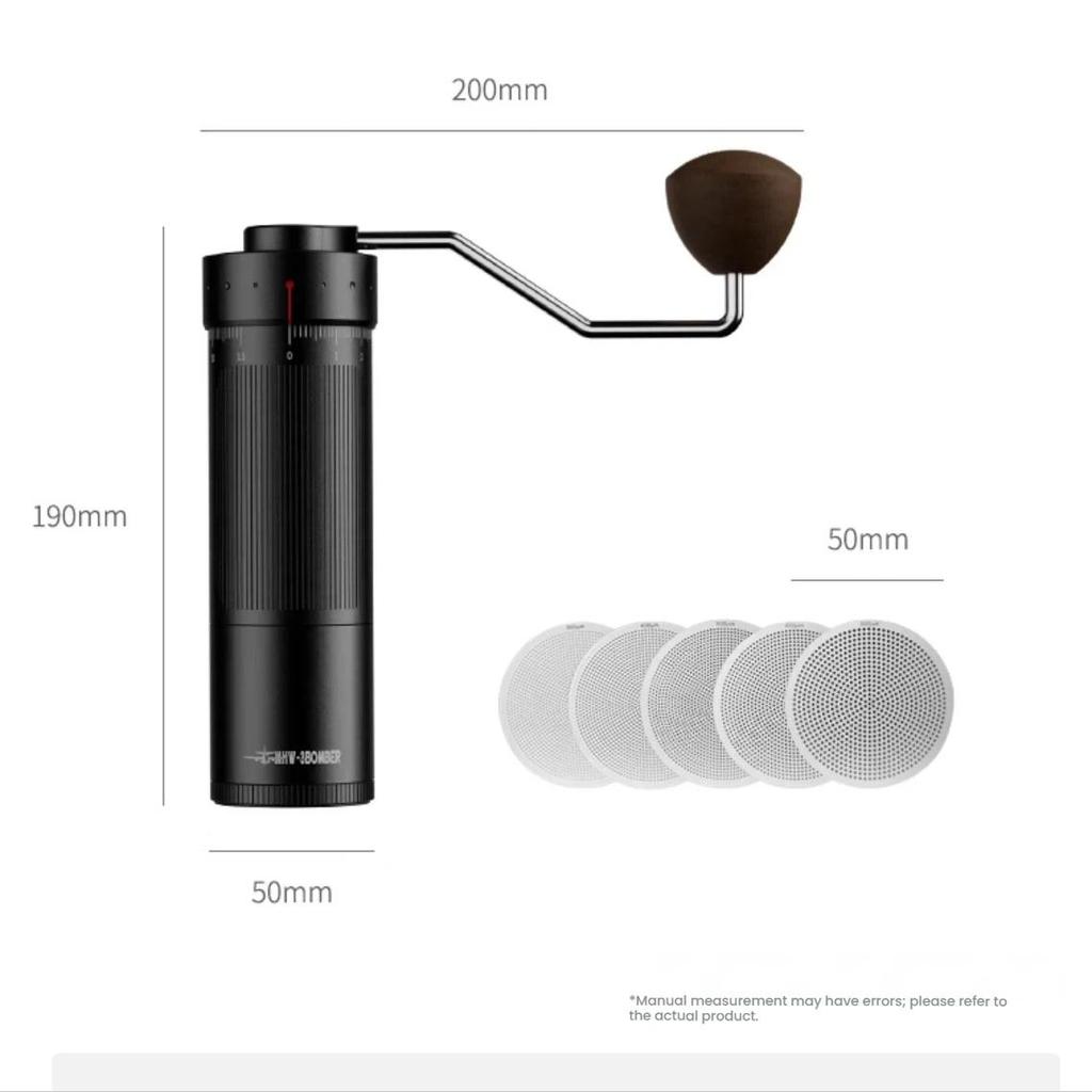 MHW-3BOMBER Blade R3 PRO Coffee Grinder, Hand-Cranked Manual Coffee Bean Grinding Machine, Titanium-Coated