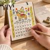 Warm Color Aesthetic Calendar 2027 Sheep Doodle Desk Calendar, Cute Animal Illustration Monthly Record Keeping Book Planner with Vintage Paper,